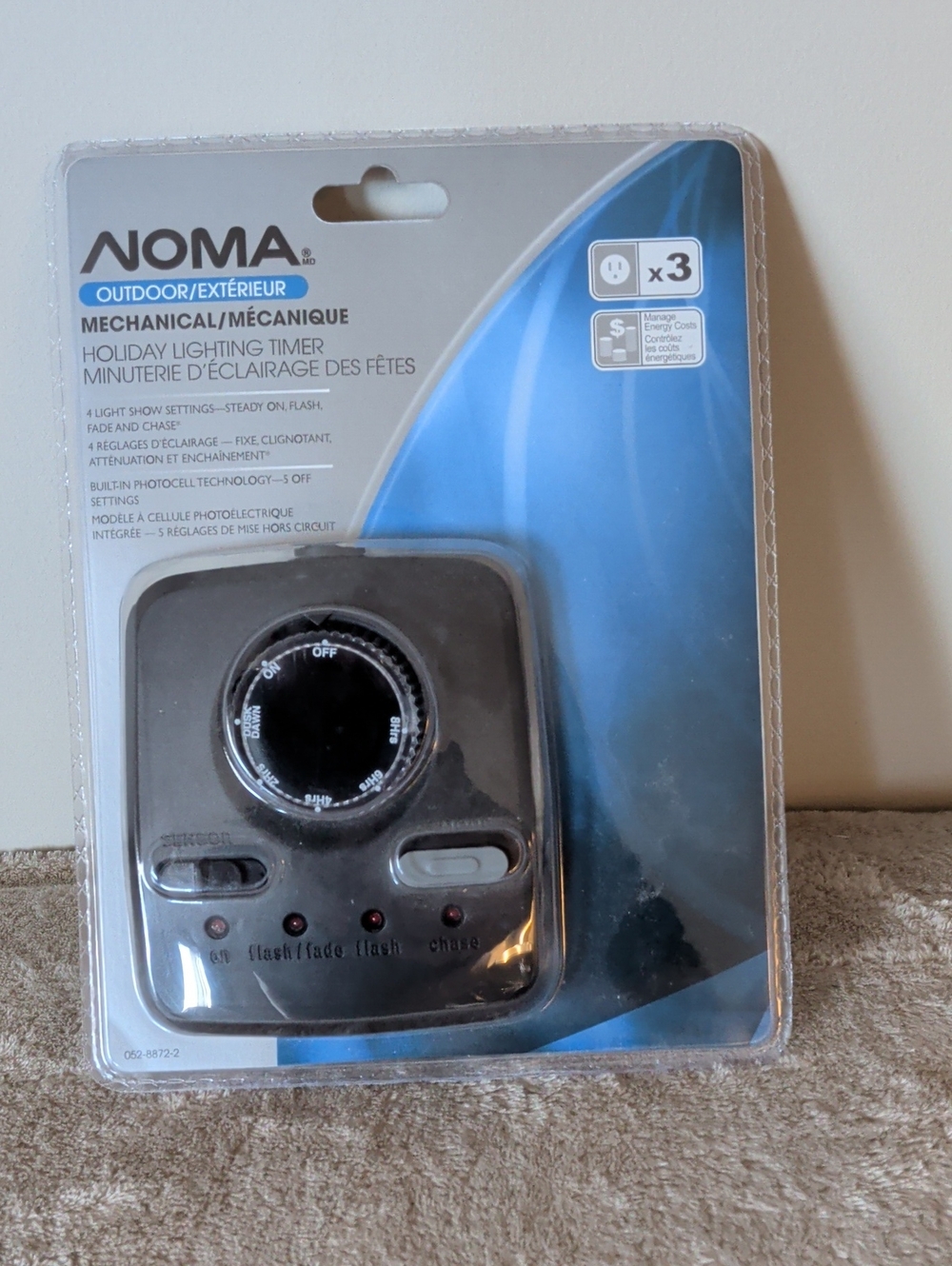 Noma Outdoor Mechanical Holiday Lighting Timer - Black